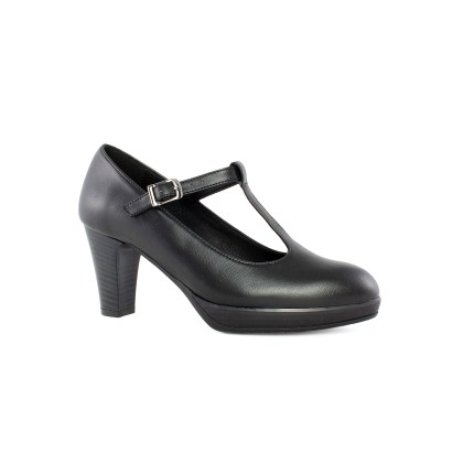 Aneto Comfort Shoes Γυναικεία Δερμάτινη Γόβα Μαύρη K77/5098