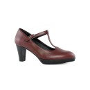 Aneto Comfort Shoes Γυναικεία Δερμάτινη Γόβα Μπορντό K77/5098-B