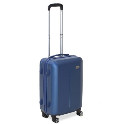 Βαλίτσα καμπίνας Line pakoworld με ρόδες σκληρή από ABS μπλε 40x