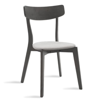 Καρέκλα Toto pakoworld μασίφ ξύλο rubber wood χρώμα rustic grey 