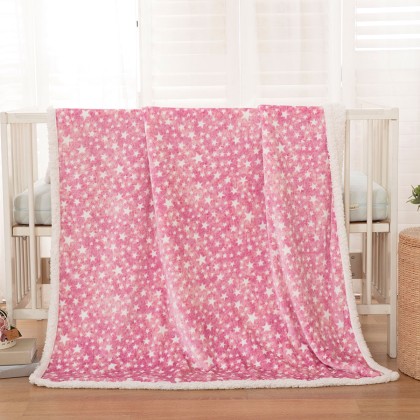 Κουβέρτα βρεφική 80x110 σε 3 χρώματα Art 5136 - 80x110 Ροζ Beaut