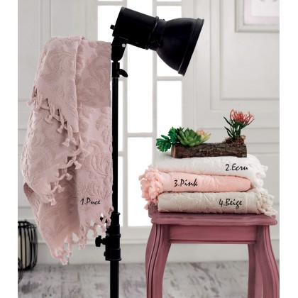 Πετσέτα προσώπου ζακάρ Art 3180 σε 4 αποχρώσεις - 50x90 Ροζ Beau