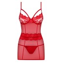 Obsessive 829-CHE-3 chemise & thong red