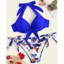 Floral Bikini Blue