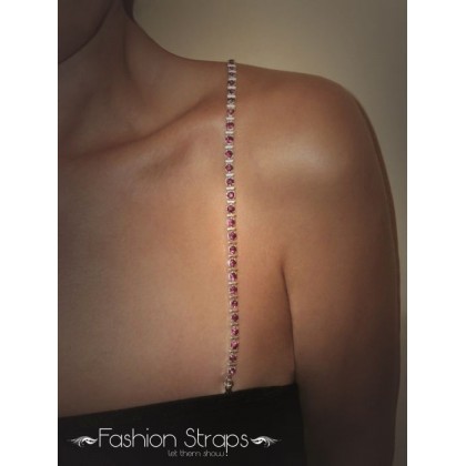 Fashionstraps - Alter Bars With Red Diamantes In Silver Coating