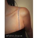 Fashionstraps - Alter Bars With Blue Diamantes In Silver Coating