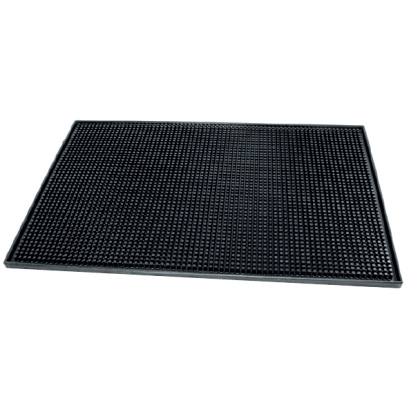 Μπαρ ματ καουτσούκ ορθογώνιο μαύρο 45x30x1,5cm / 3158