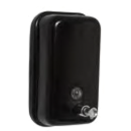 Συσκευή κρεμοσάπουνου μεταλλική σε μαύρο χρώμα 1100ml 13,5x6x22h