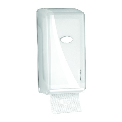 Συσκευή wc χαρτιού υγείας φύλλο - φύλλο λευκή πλαστική 14x12,5x2