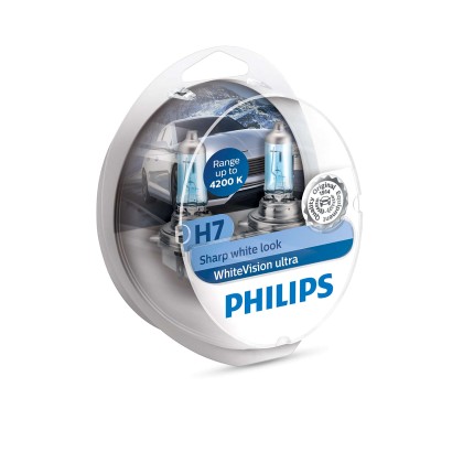 H7 12V 55W λάμπες Philips White Vision Ultra 12972WVUSM