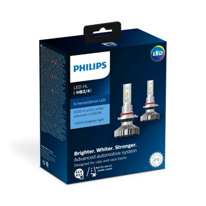 Philips Led HB3/HB4 6500K X-tremeUltinon +200% 11005XUWX2