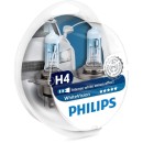 Λάμπες Philips White Vision H4 Σετ 2 τεμάχια + 2W5W. Φωτεινό λευ