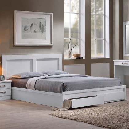 LIFE Κρεβάτι-Συρτάρια (για στρώμα 160x200)  Άσπρο