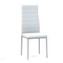 Καρέκλα STAR Μεταλλική 40x51x95, Λευκό Χρώμα με δερματίνη. ZZ-A0