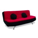 Καναπές-κρεβάτι 3θέσιος PWF-0058 pakoworld με ύφασμα χρώμα μαύρο