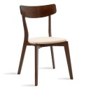 Καρέκλα Toto pakoworld μασίφ ξύλο rubber wood χρώμα καρυδί με μπ