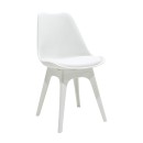 Καρέκλα Gaston pakoworld πολυπροπυλενίου-PU χρώμα λευκό επαγγελμ