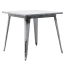 Τραπέζι μεταλλικό Utopia pakoworld χρώμα anti-white 80x80x75,5