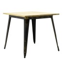 Τραπέζι μεταλλικό Utopia pakoworld ξύλινη επιφάνεια χρώμα anti-b