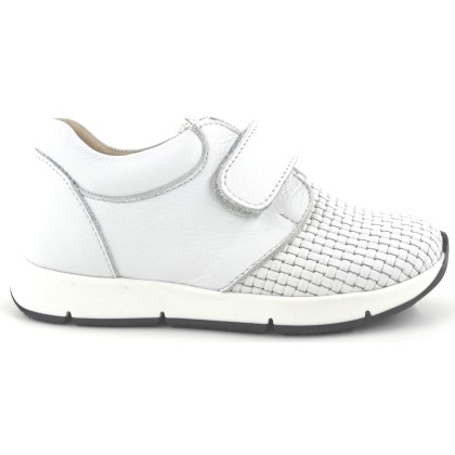  Sneakers Σε Λευκό Δέρμα PLATIS Λευκό Παιδικά Sneakers P1009 