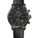 Hugo Boss Aeroliner Chronograph Black Leather Strap - 1512567