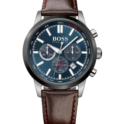 Hugo Boss Racing Chronograph Brown Leather Strap - 1513187