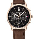Tommy Hilfiger Kyle Multifunction Brown Leather Strap - 1791631