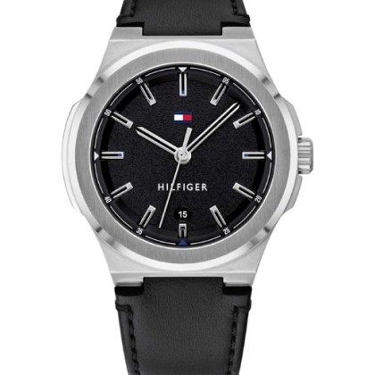 Tommy Hilfiger Casual Black Leather Strap - 1791646