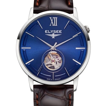 Elysee Picus Automatic Brown Leather Strap - 77013