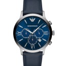 Emporio Armani Giovanni Chronograph Blue Leather Strap - AR11226