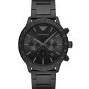 Emporio Armani Mario Chronograph Black Stainless Steel Bracelet 
