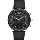 Emporio Armani Mario Chronograph Black Leather Strap - AR11243