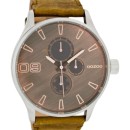 OOZOO Τimepieces Brown Leather Strap - C7245