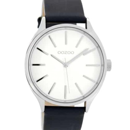 OOZOO Τimepieces Blue Leather Strap - C8629