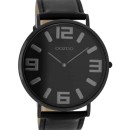 OOZOO Timepieces XXL Black Leather Strap - C8859