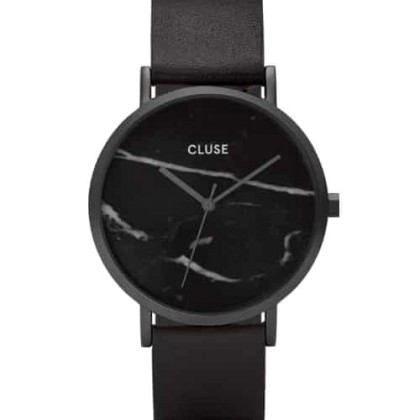 Cluse La Roche Marble Black Leather Strap - CL40001