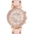 Michael Kors Parker Chronograph Crystals Stainless Steel & White