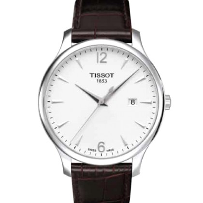 TISSOT T-Classic Tradition Brown Leather Strap - T063.610.16.037