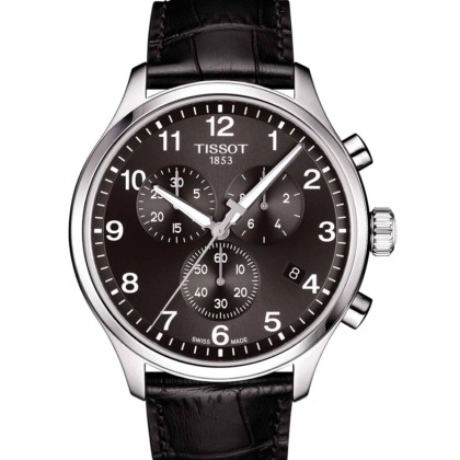 TISSOT T-Sport Chrono XL Chronograph Black Leather Strap - T1166