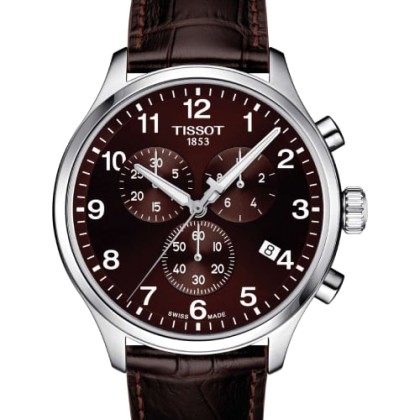 TISSOT T-Sport Chrono XL Chronograph Brown Leather Strap - T1166