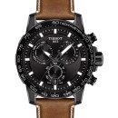 TISSOT Supersport Cronograph Brown Leather Strap - T125617360510