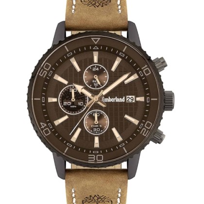 Timberland Woodworth Chronograph Brown Leather Strap - TBL15952J