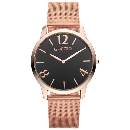 GREGIO Simply Rose Milanese - GR112036, Rose Gold case with Stai