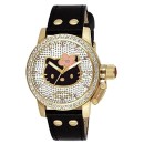 HELLO KITTY by Jetset - JHK128-647,  Gold case with Black Leathe