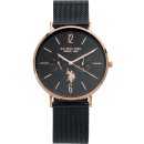 U.S. POLO Attitude - USP4584BK,  Rose Gold case with Stainless S