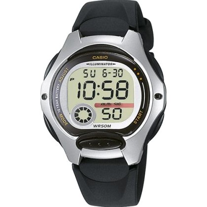 CASIO Collection - LW-200-1AVEF  Silver case with Black Rubber S