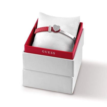 Guess Βραχιόλι από Ορείχαλκο  Silver & Red  UBS28023