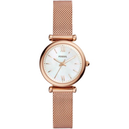 FOSSIL Mini Carlie - ES4433,  Rose Gold case with Stainless Stee