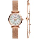 FOSSIL Carlie  Gift Set - ES4443,  Rose Gold case with Stainless