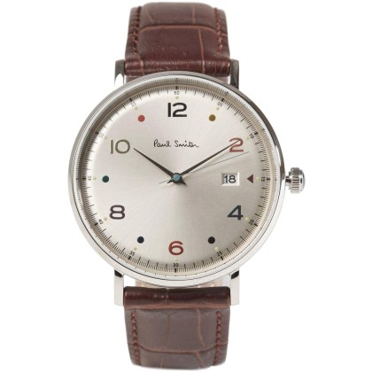 PAUL SMITH Gauge - PS0060002, Silver case with Brown Leather Str
